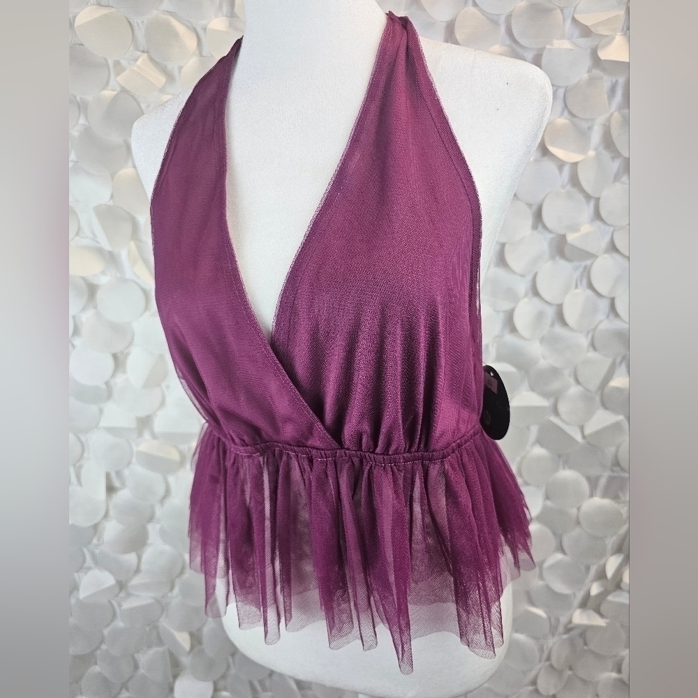 Halter‎ Mesh Tulle Top Backless Top SIZE XS, SIZE S, SIZE M, SIZE L